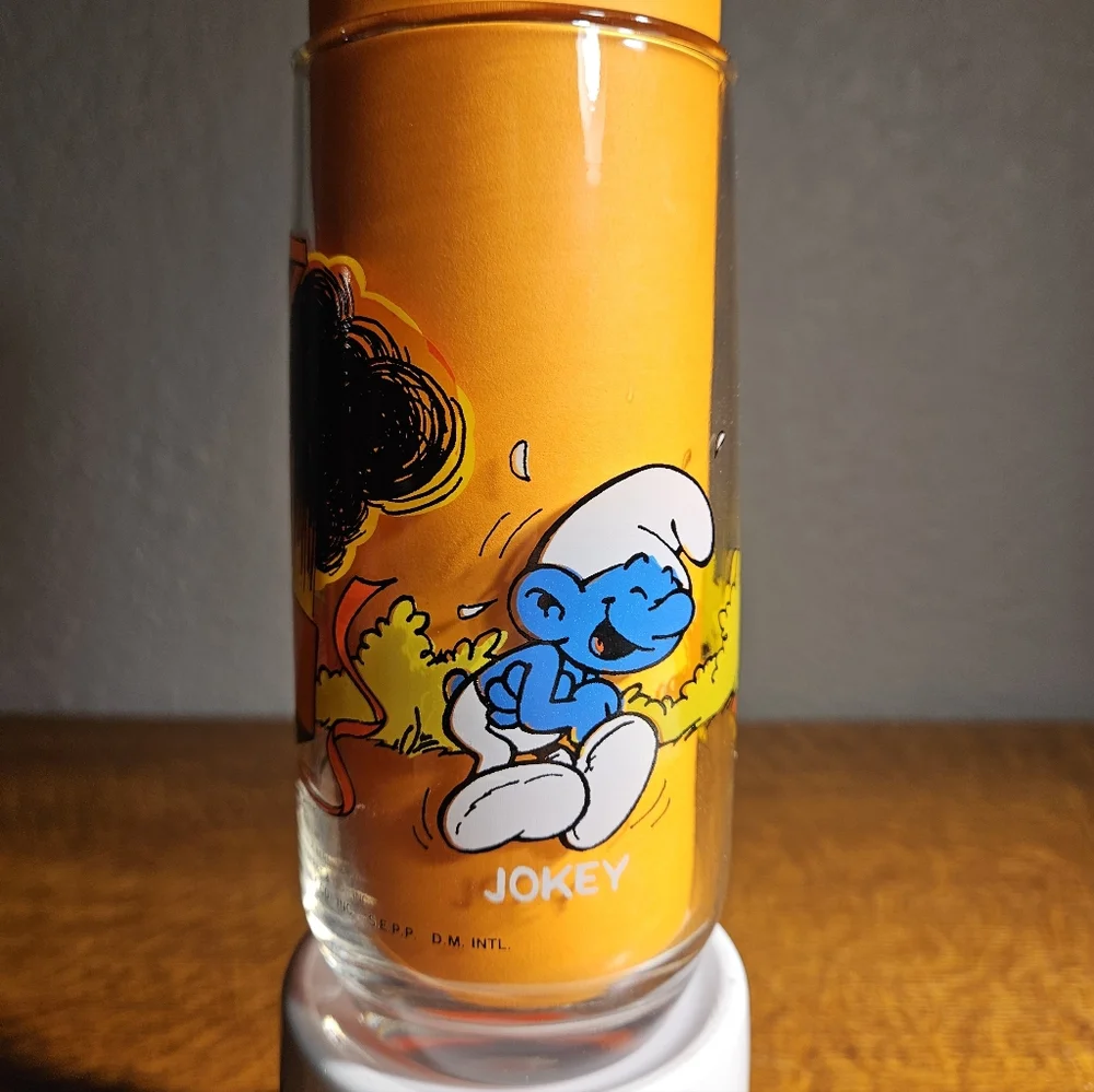 Jokey Smurf Glass 1982